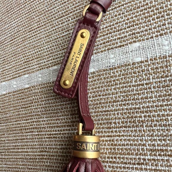 Yves Saint Laurent Burgundy Quilted Leather Lou Camera Bag - Picture 9 of 9